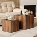 Nesting Coffee Table Set of 2, Modern Coffee Table and End Table Sets, Small by UNDUSLUY