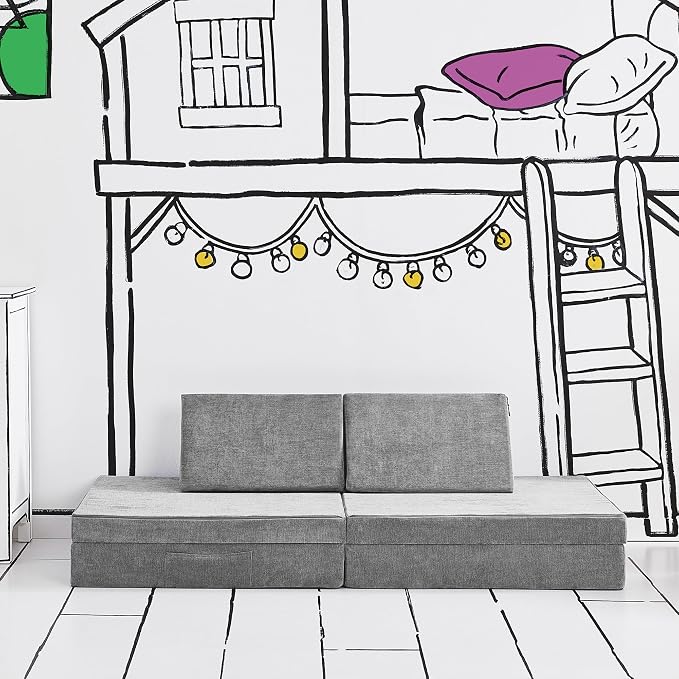 Yourigami Kids and Toddler Play Couch, Convertible Folding Sofa, Durable Foam - Image 8