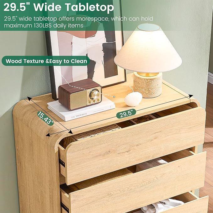 Standifurno 5 Drawer Dresser, Modern Dresser - Image 5