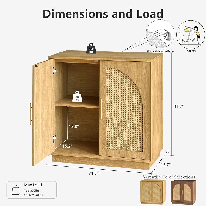 FORTUNETEC Sideboard Buffet Cabinet - Image 2