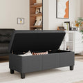 YESHOMY 47 Inches Ottoman with Storage, Storage Bench with Legs, Ottomans by SearchallYESHOMY