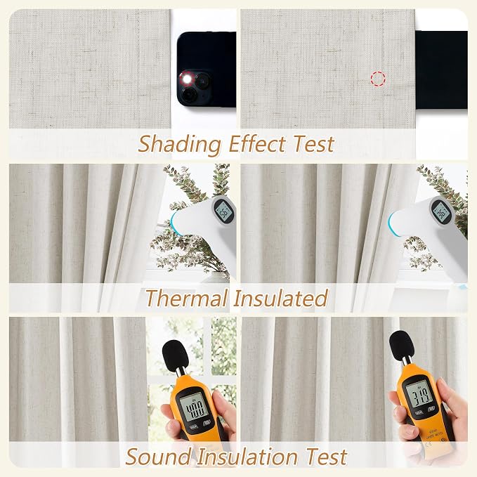 Guken Boho 100% Blackout Curtains 108 Inch Long - Image 5