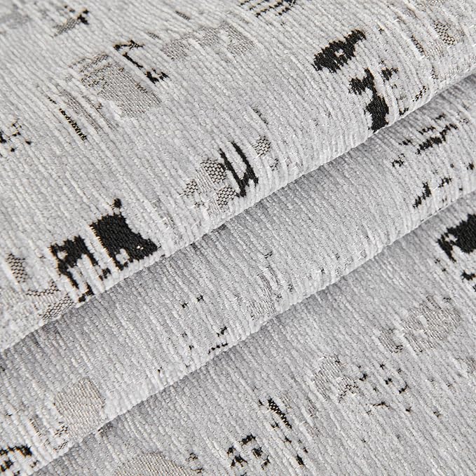 DREAMINGO Abstract Chenille Couch Cover Blanket Grey Black Boho Sofa Cover - Image 6