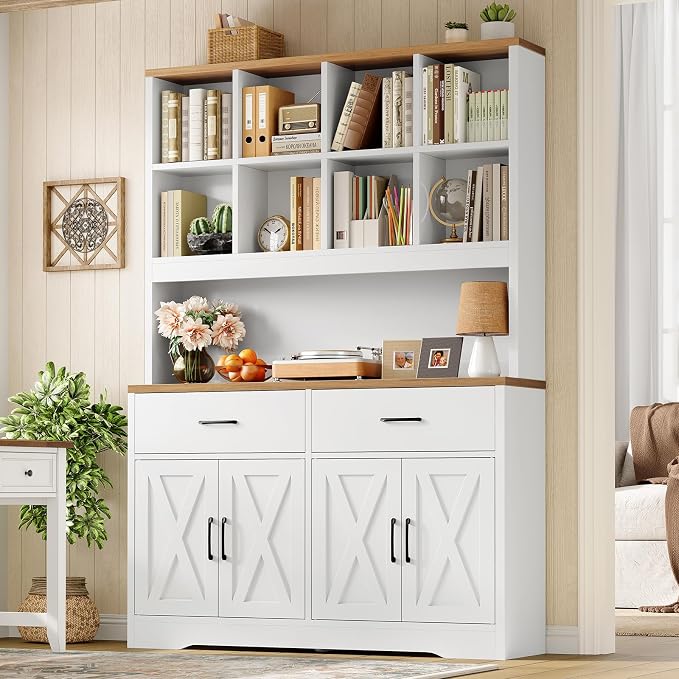 TEENFON 69" Tall Bookshelf and Bookcase, 5 Tier Floor Standing Bookshelves - Image 3