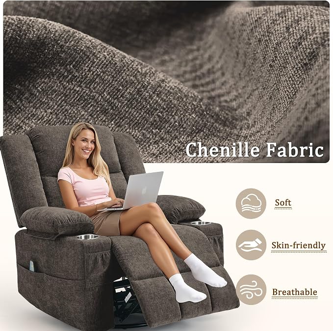 Korser 360° Swivel Rocker Recliner - Image 7