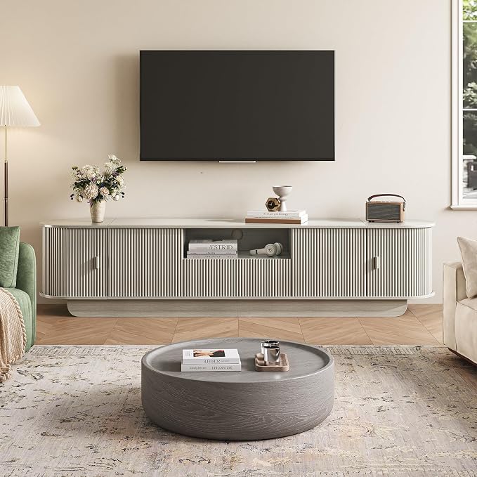 86.61'' Tambour TV Stand for 55-85 Inch, Entertainment Center - Image 7