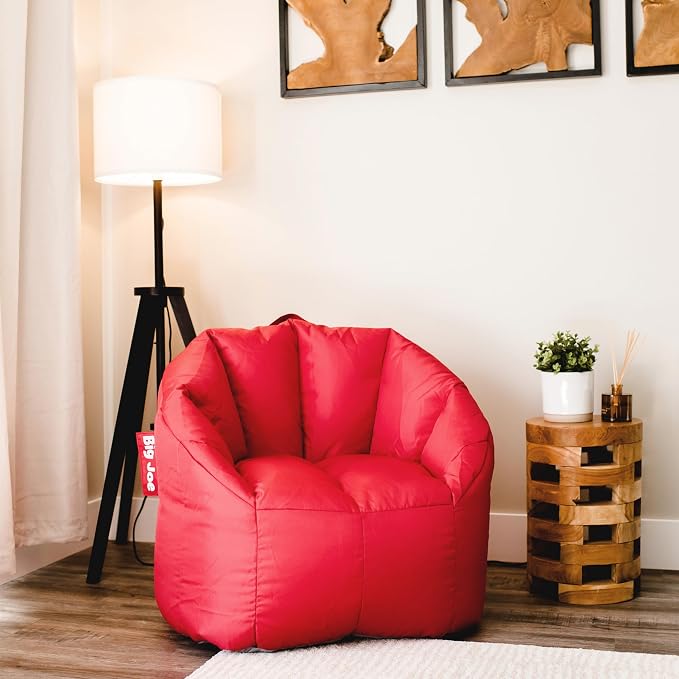 Big Joe Milano Beanbag Chair Red Smartmax - Image 4