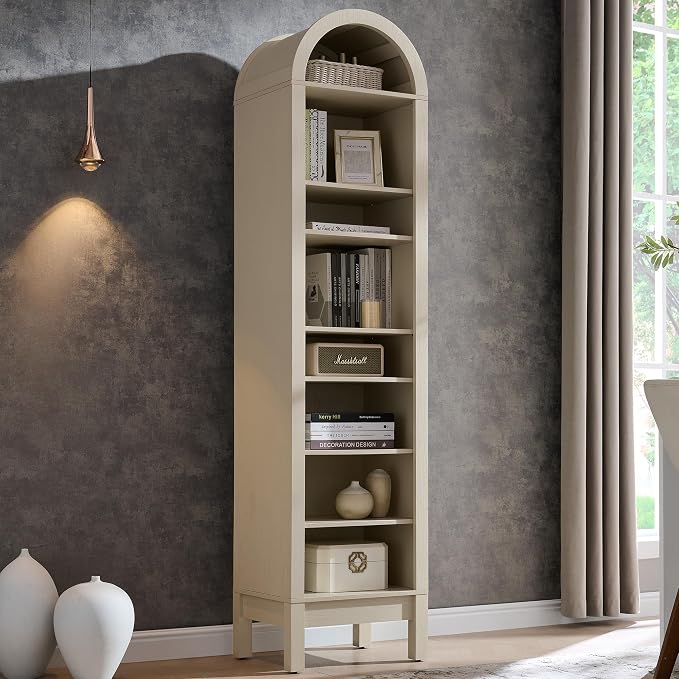 IFGET 71" Tall Arched Bookshelf, 8 Tiers Arch Bookcase by IFGETEnrichYourLivingSpace