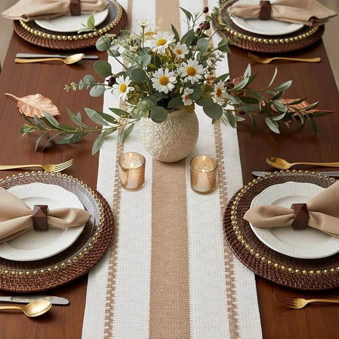 FEXIA Boho Table Runner with Tassels 12x90 Inches - Image 4