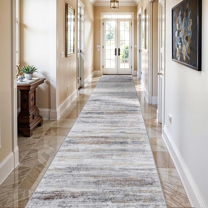 3x15 Washable Runner Rug for Hallway: Long Runners for Entryway Living Room by WIEVEDENS