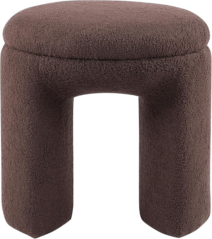 Furniture of America Rami Modern 18-inch Solid Wood Upholstered Ottoman - Image 5