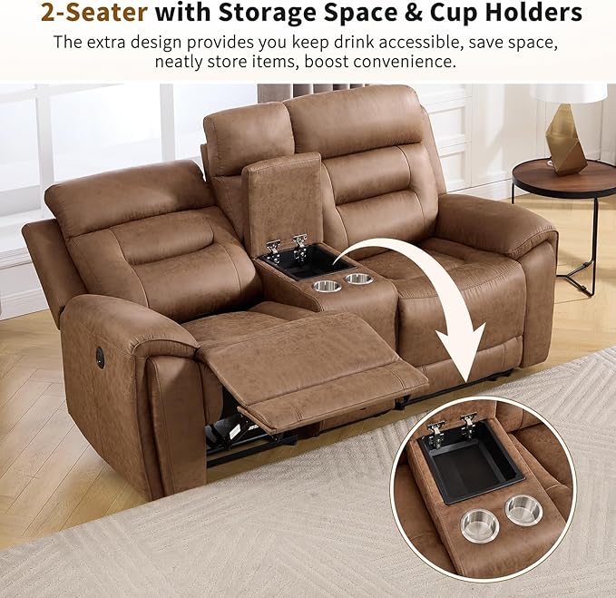 ANJ 3-Piece Faux Leather Power Recliner Sofa Set - Image 5