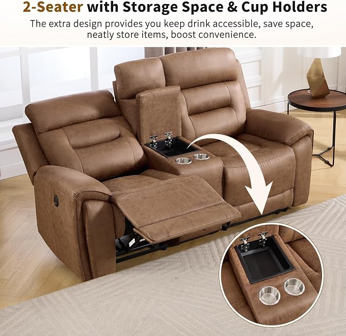 ANJ Power Reclining Loveseat Sofa - Image 5