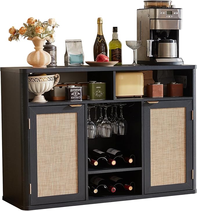 Lerliuo Rattan Wine Cabinet by Lerliuo