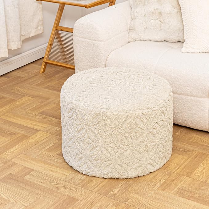 Plush Multi-Functional Ottoman Pouf – Ergonomic Ottoman Foot Rest - Image 2