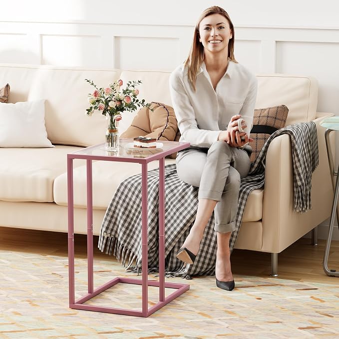 C Shaped End Table, Side End Tables - Image 7
