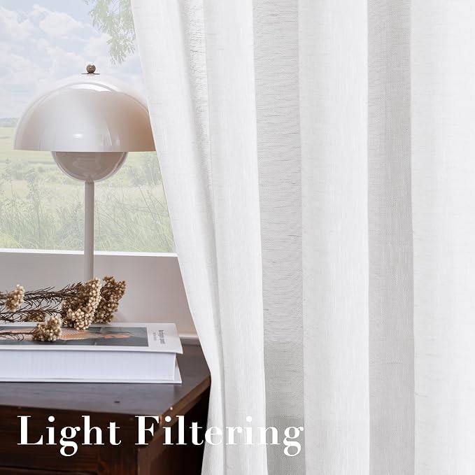 Nickel Grommet Linen Sheer Curtains - Image 5
