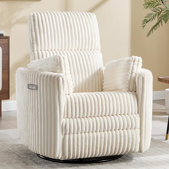 Power Recliner, Nursery Swivel Glider Rocking Chair - Image 3