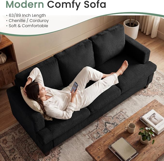 YOUDENOVA 3 Pieces Corduroy Couch Set - Image 5