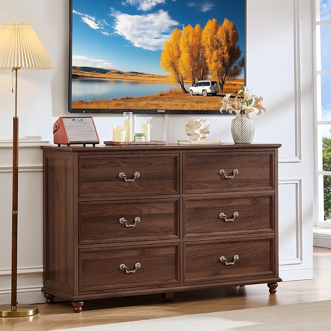 Joaxswe Farmhouse 6 Drawers Dresser - Image 7