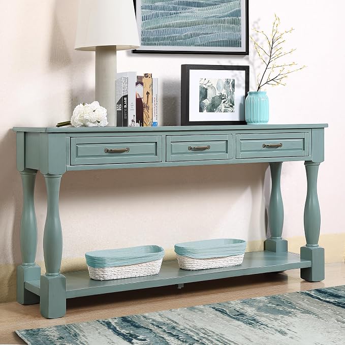 Knocbel Long Antique Entry Console Table by Knocbel