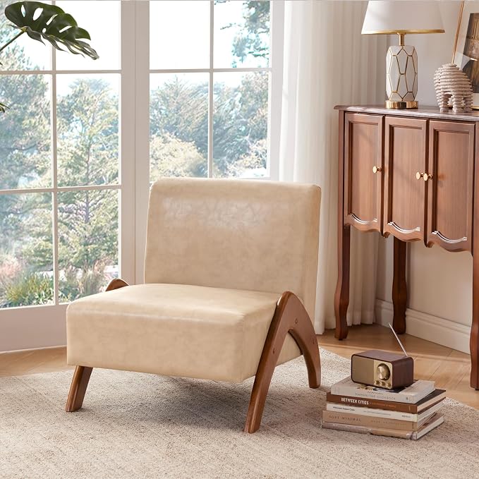 Oversized Accent Chair, upholstered armless mid Century Modern Living Room Chair - Image 6