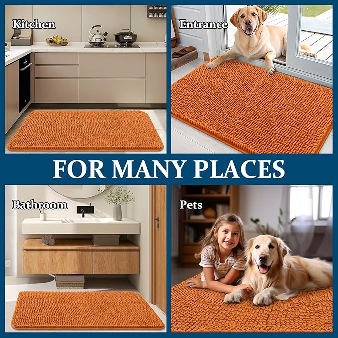 OLANLY Dog Door Mat for Muddy Paws 54x24, Absorbs Moisture and Dirt, Absorbent - Image 8