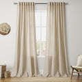 Nanspring Taupe Burlywood Curtains 90 Inches Long by Nanspring