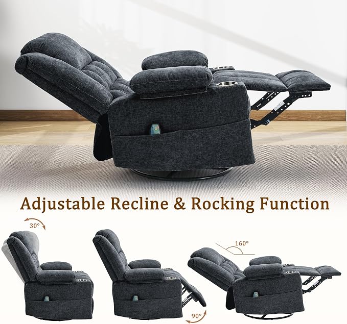 Korser 360° Swivel Rocker Recliner - Image 5