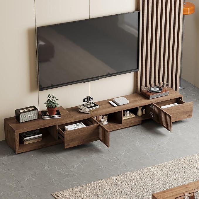 Mid-Century Style TV Stand 94.48", Entertainment Center - Image 3