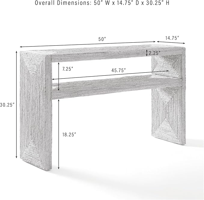 Crosley Furniture Marella Handwoven Banana Leaf Console Table, Rattan Sofa - Image 3