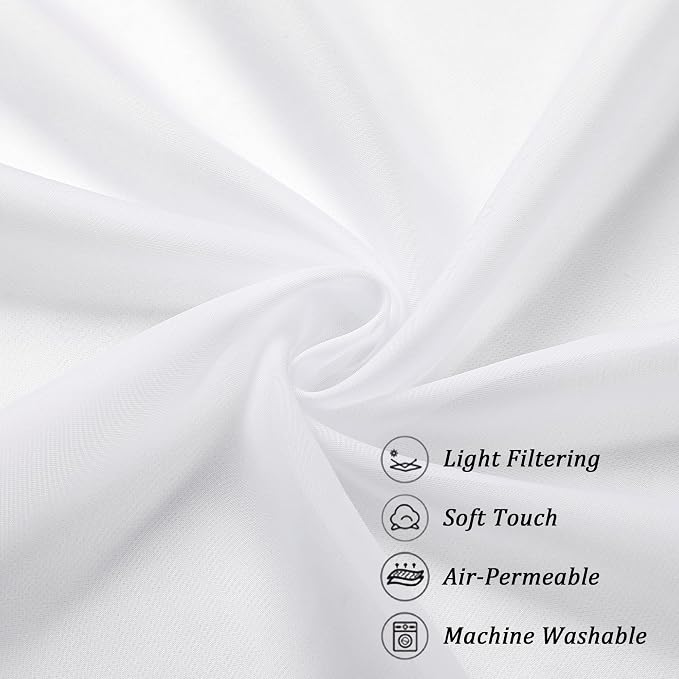 Chyhomenyc Sheer White Valances - Image 8