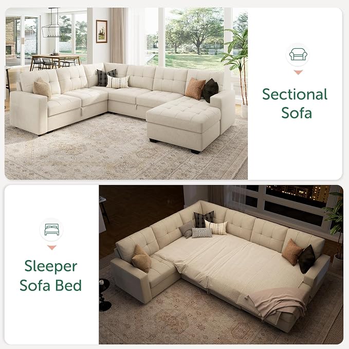 HONBAY Sleeper Sectional Sofa - Image 5