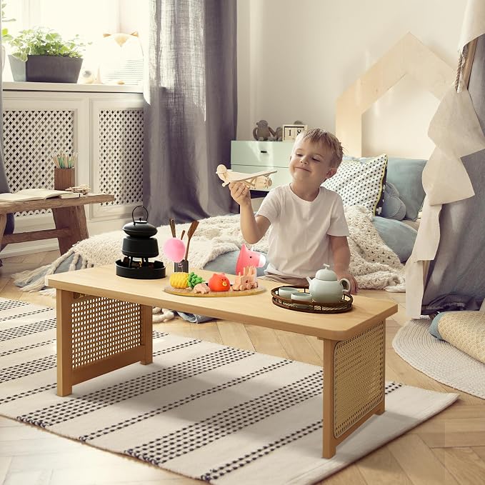 Foldable Japanese Floor Table Lightweight, No Assembly Required, Eco-Friendly - Image 6
