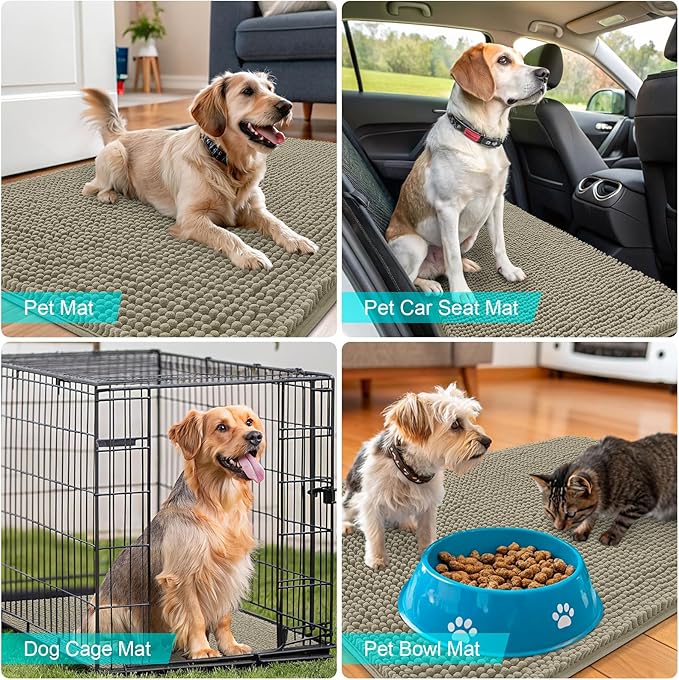 OLANLY Dog Door Mat for Muddy Paws 24x16, Absorbs Moisture and Dirt, Absorbent - Image 7