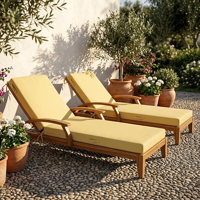 L'AGRATY Outdoor Lounge Chaise Cushion: 72x21x3 Inch Waterproof Lounge Chair - Image 7