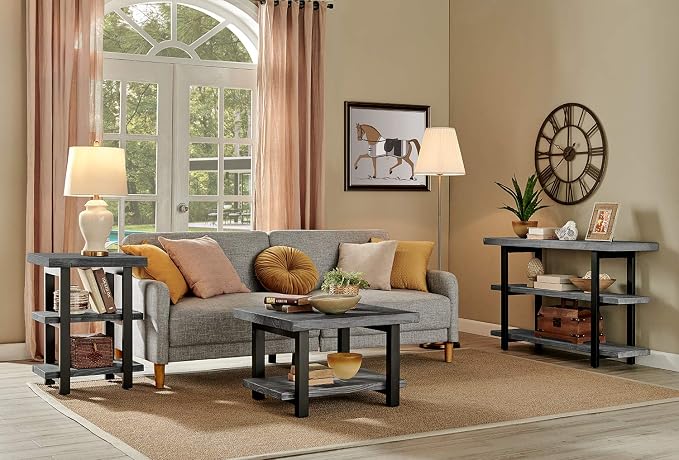 Alaterre Furniture Pomona Living Room 3-Tier Solid Wood End Table - Image 7