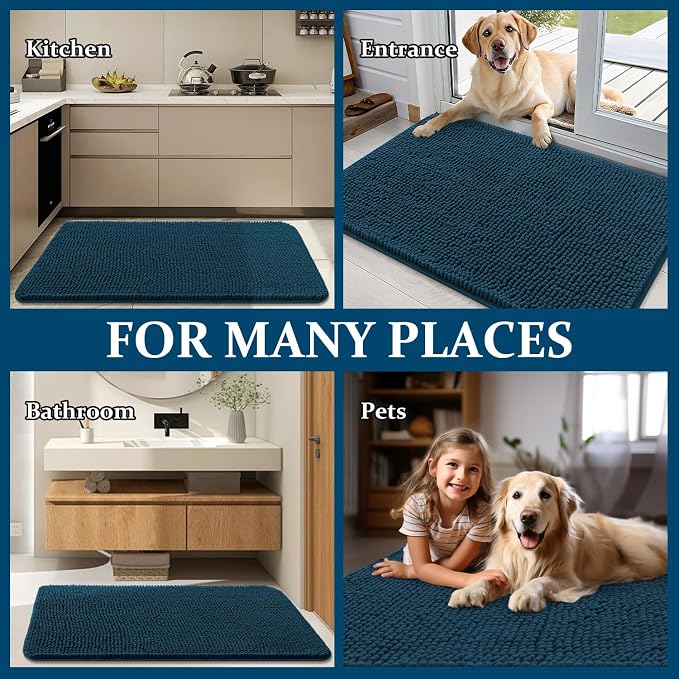 OLANLY Dog Door Mat for Muddy Paws 54x24, Absorbs Moisture and Dirt, Absorbent - Image 8