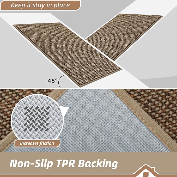 BEQHAUSE Kitchen Rugs and Mats 2PCS, Non-Slip Kitchen Mats - Image 4