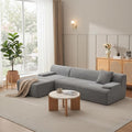 PeakPursuit Oversized 108" Corduroy Cloud Sectional, Left-Facing Chaise by Unknown