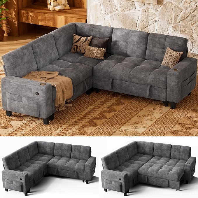 Marsail 84.6" Sectional Sleeper Sofa by Marsail