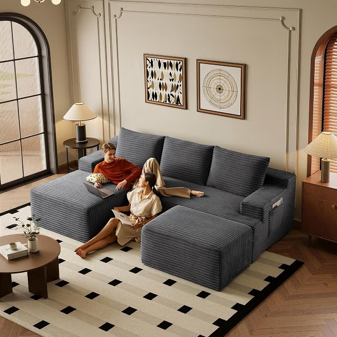 96" Sectional Couches for Living Room Cloud Couch Sofa - Image 9