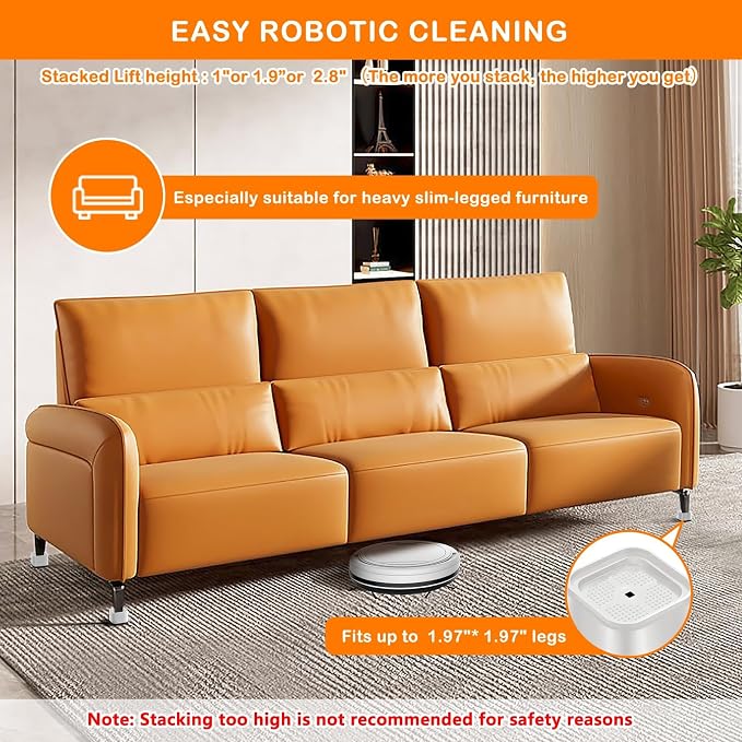 shouwuhho 9 Pack Furniture Risers Adjustable Bed Risers Heavy Duty Lifts Height - Image 3