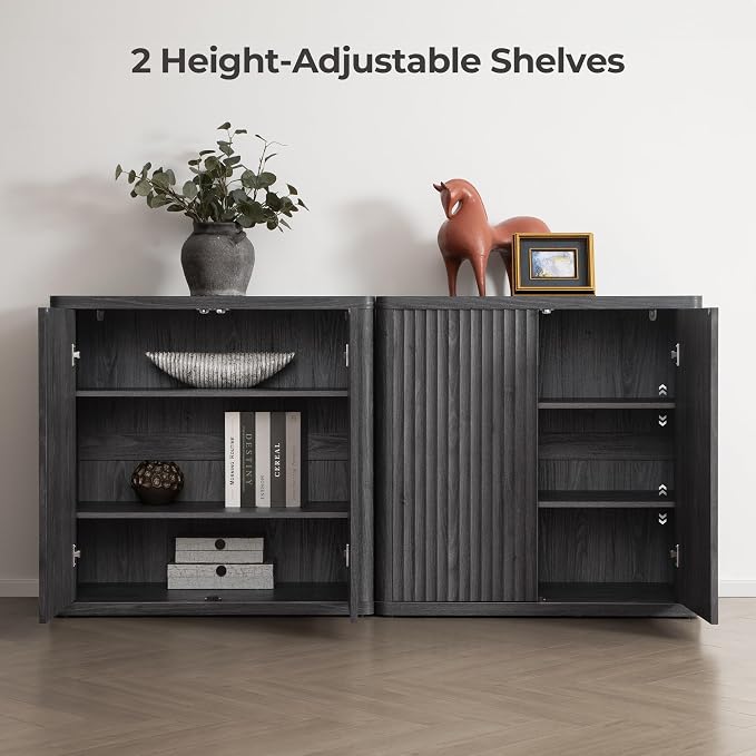 SICOTAS Buffet Cabinet with Storage 69.2" Sideboard Accent Modern Credenza with - Image 4