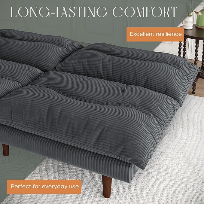 DreamDashio Futon Sofa Bed, 69 inch Futon Couch - Image 6