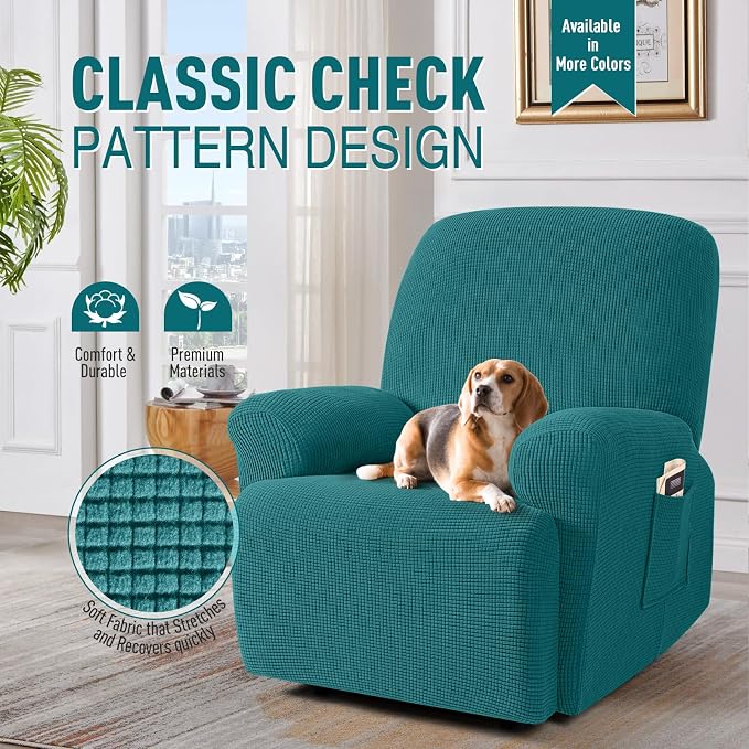 TAOCOCO Oversized Recliner Chair Covers, 1 Seater Streach Recliner Covers Soft - Image 2