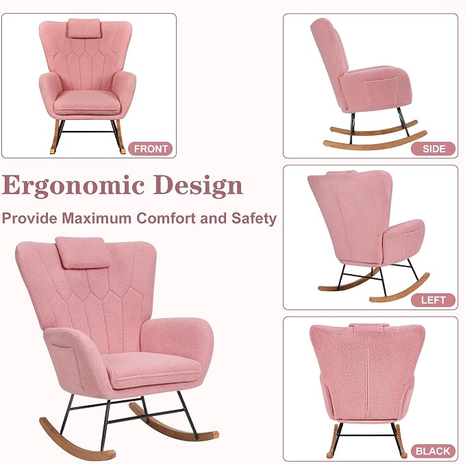 VECELO Rocking Chair Nursery - Image 5
