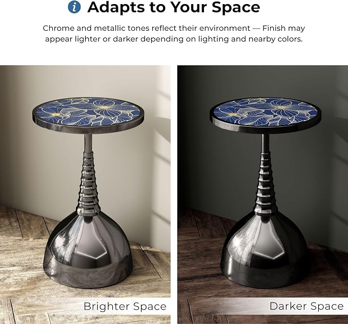 Homes: Inside + Out Halric Modern 24" Tall Round End Table - Image 7