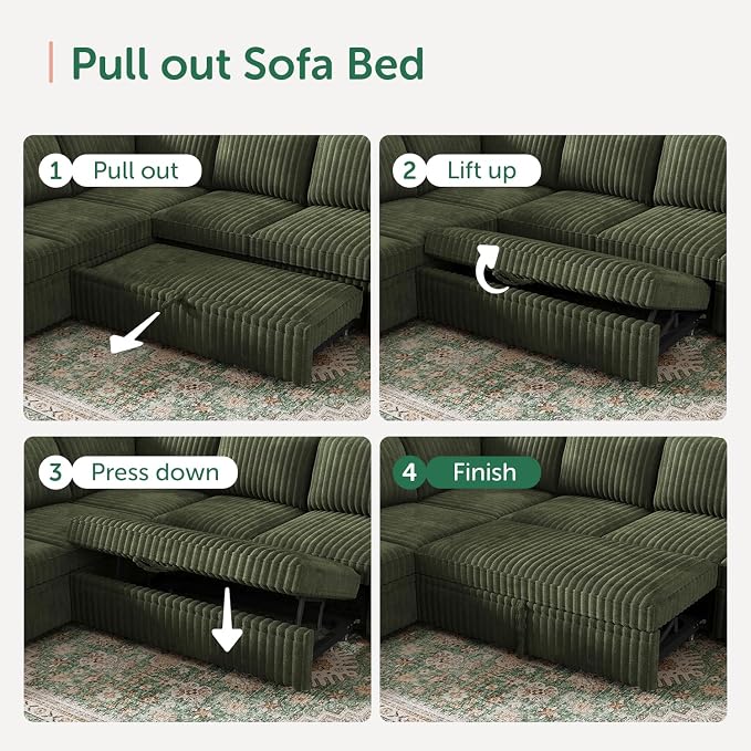 HONBAY Modular Sectional Sleeper Sofa - Image 5