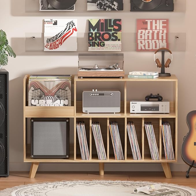 LELELINKY Large 48'' Record Player Stand - Image 7